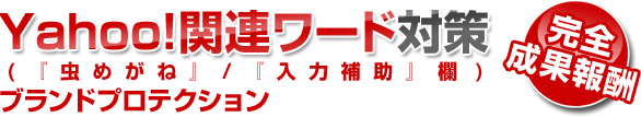Yahoo!関連ワード対策(虫めがね/入力補助)